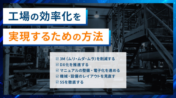 工場の効率化を実現するための方法