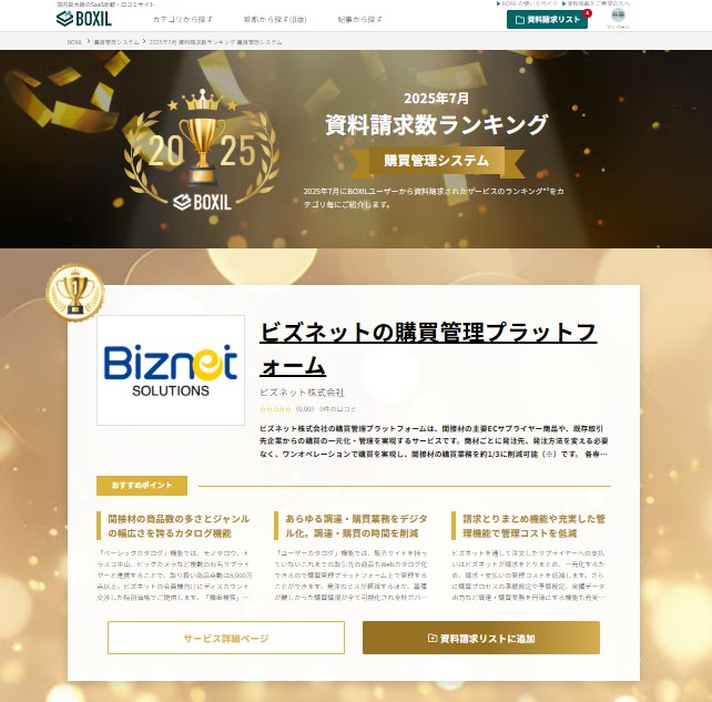 BOXIL202507ランキング1位